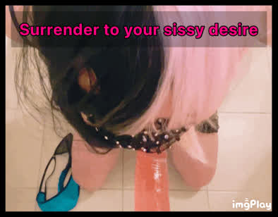 caption crossdressing sissy gif