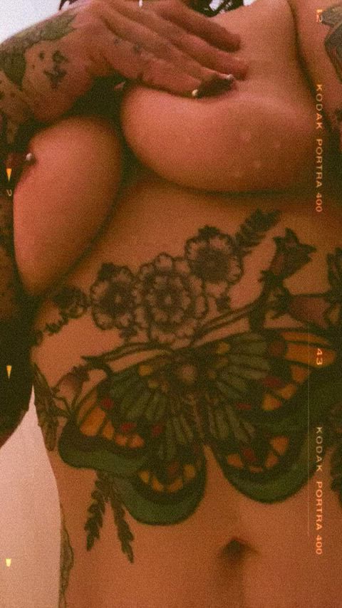 amateur big tits boobs exposed homemade latina nipple piercing shower tattoo tits