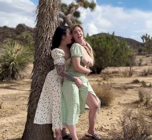 lena paul lesbian lesbians outdoor gif