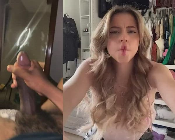 bbc big dick big tits cum cumshot split screen porn r/bbc_splitscreen gif