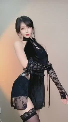 Asian Cute Dancing Model gif