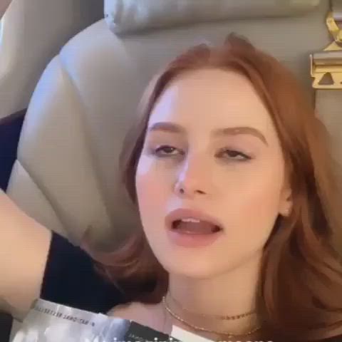 Lips Madelaine Petsch Redhead gif