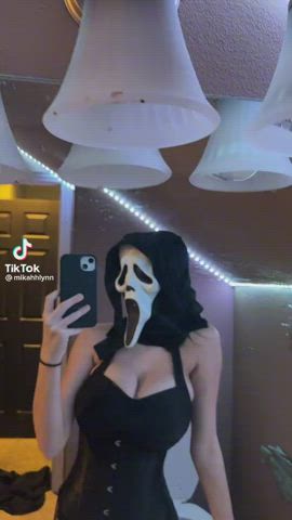 big ass big tits cosplay halloween gif