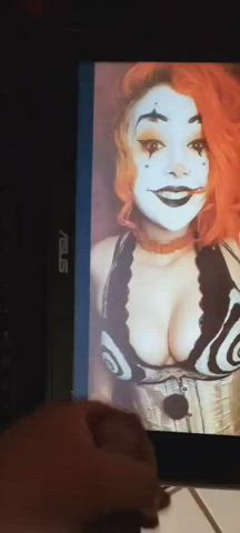 Someone blasted my big tit clown girl crush. Dm if you'd like to cum on her too ;)