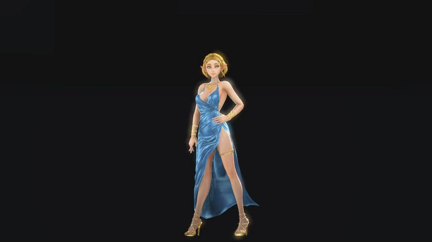 3d animation dress fantasy model gif