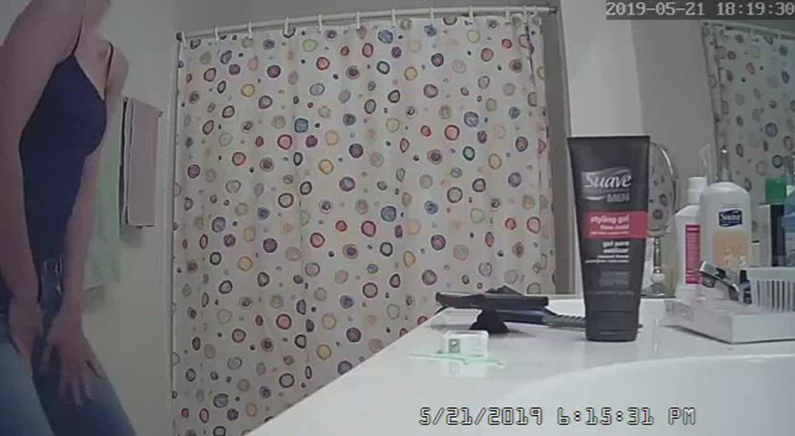 Hidden Cam Shower Voyeur gif