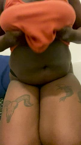 African American Amateur Big Tits Chubby Ebony FTM gif