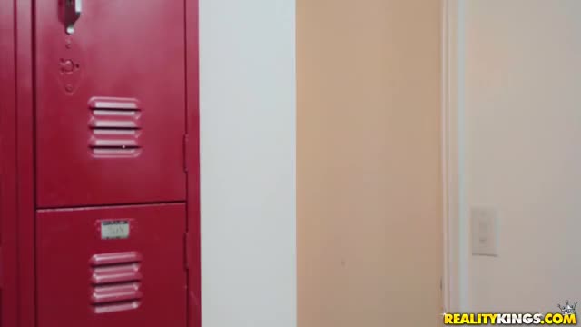 Cheerleader Abella Danger sucks a BBC in the locker room