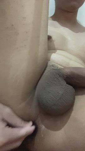 Anal Dildo Saliva gif