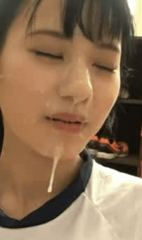 asian bukkake cum facial gif