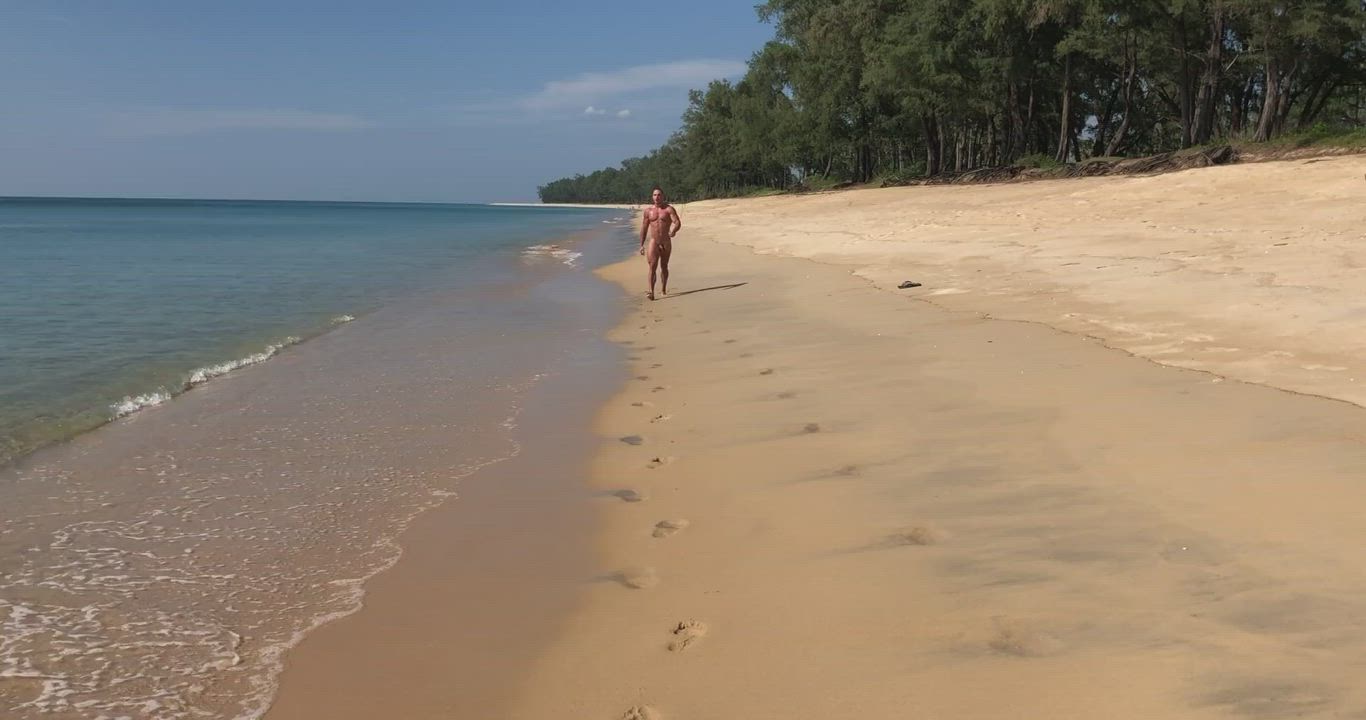Beach Naked Nude Outdoor Solo Uncut gif