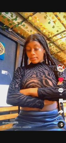 Ebony Nipple Nipples See Through Clothing gif