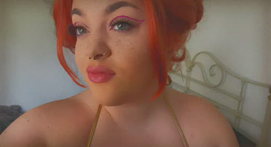 big tits cosplay dressing lingerie princess leia redhead gif