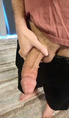 So horny on Sunday morning, had to stroke my thick cock
