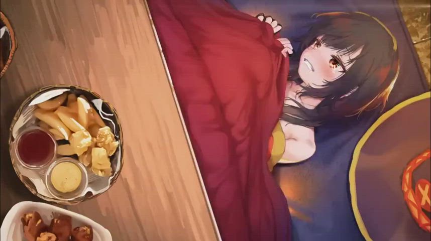 Megumin under the kotatsu (Nigorimizu)