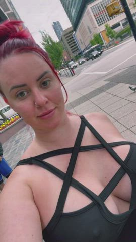 Flashing On Street Because It's Fun