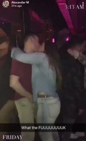 Amateur Blowjob Brunette Nightclub Public gif