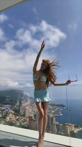 Bikini Natural Tits Redhead gif