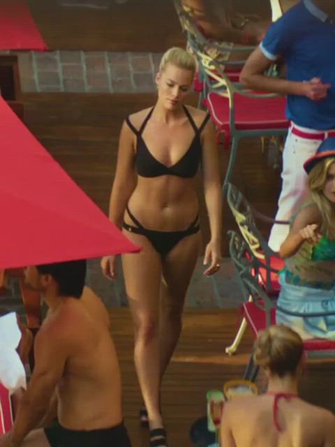 celebrity margot robbie swimsuit celebs gif