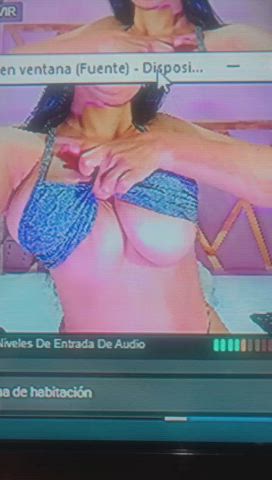 big tits bouncing tits camgirl colombian curvy exhibitionist latina natural tits