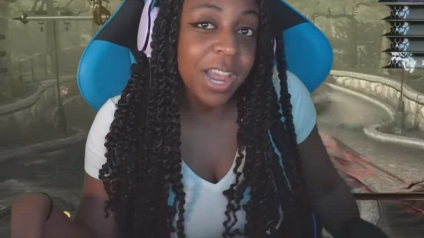 Busty Cleavage Ebony gif