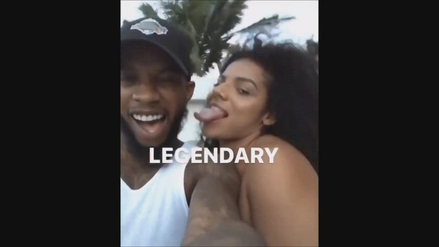 Cucumber Ebony Tongue Fetish gif