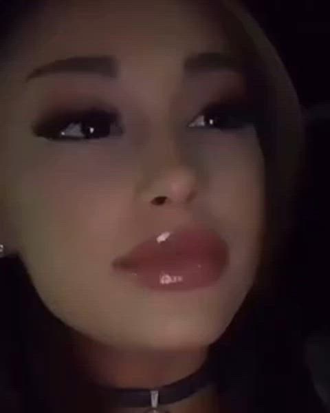 ariana grande celebrity cute fetish lips gif