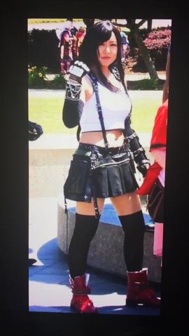 asian cosplay cumshot gamer girl geek nerd rule34 superheroine tifa lockhart tribute