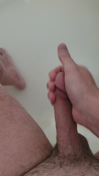 Cock Cum Masturbating Shower gif