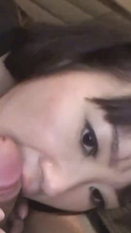 Asian Blowjob CFNM Cute Licking POV gif