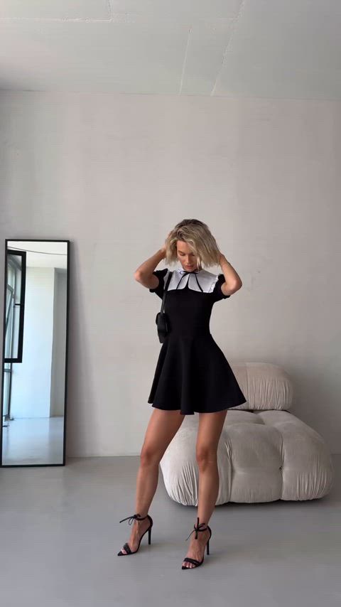 babe blonde legs tiktok gif