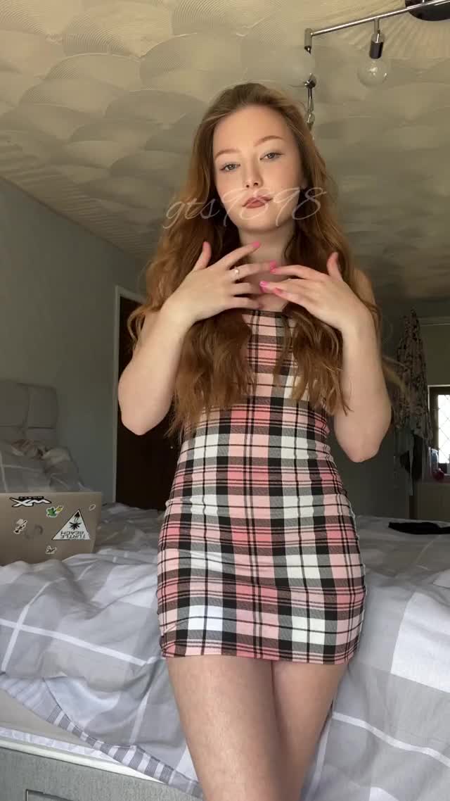I hope you enjoy seeing me strip from my plaid dress