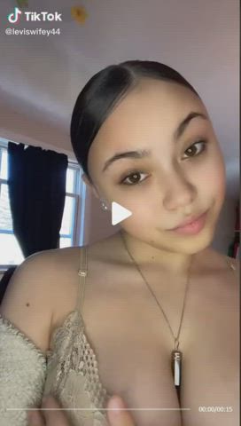 amateur big tits boobs cute latina natural tits teen tiktok tits gif