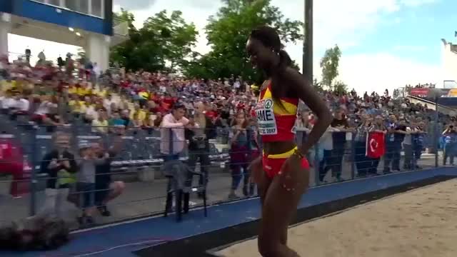 Ana Peleteiro 2º - 14.19 y Fátima Diame 5º - 13.60 - TRIPLE - Europeo Sub-23 Bydgoszcz