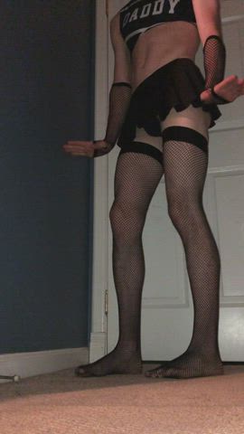 Crossdressing Daddy Femboy Gay Panties Sissy Skirt Stockings Twink gif