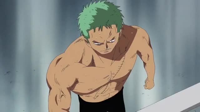 Zoro training hard to become stronger