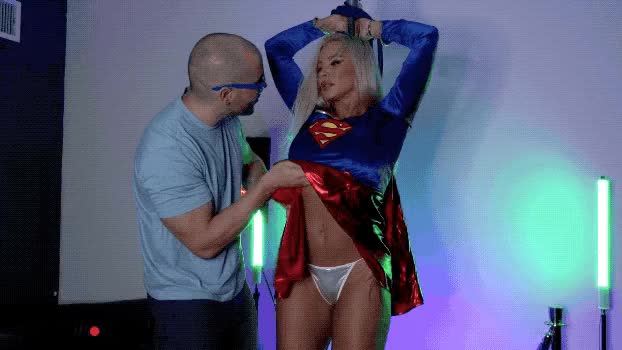 Supergirl Tied up &amp; Touched!