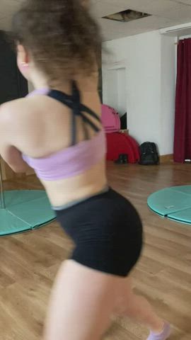 fitness pole dance shorts gif