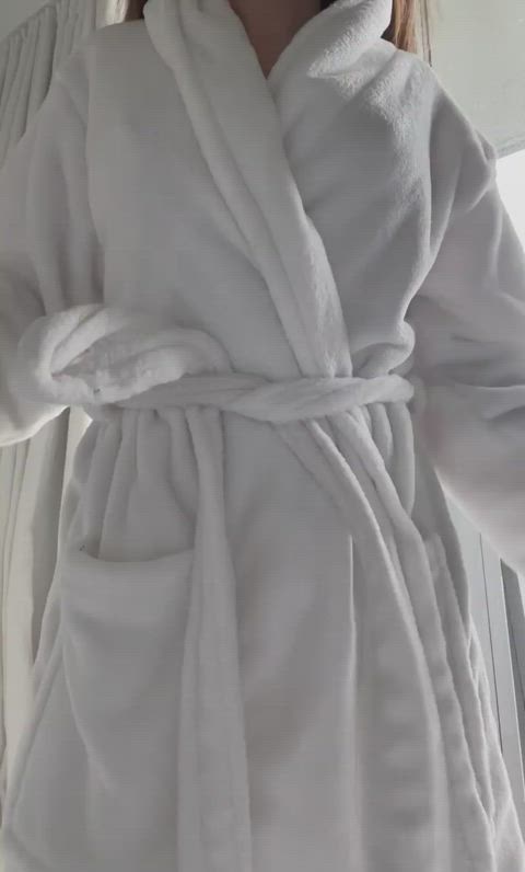 naked towel undressing gif