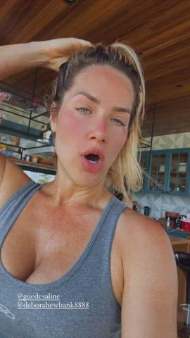 brazilian celebrity cleavage milf wet gif