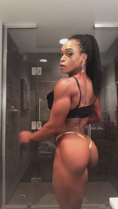 Bodybuilder Fake Boobs Kinky gif