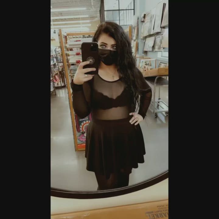 Cleavage Goth Legs gif