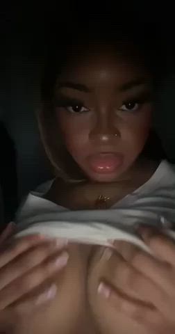 booty ebony exposed teen tits titty drop gif