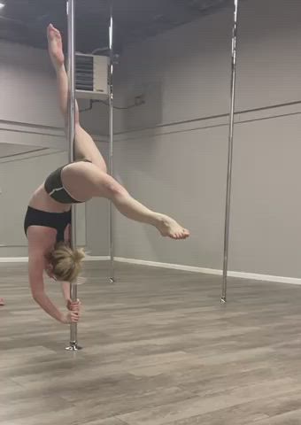pole dance stretching stripper gif