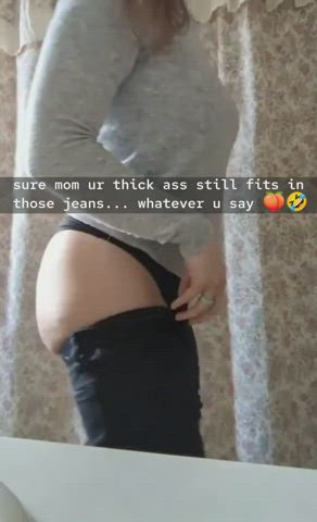 big ass caption clothed jeans milf mature taboo milfnhoney gif