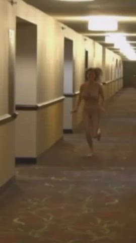 Busty Exhibitionist Huge Tits Naked Public gif
