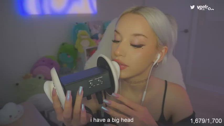 asmr blonde tongue fetish gif