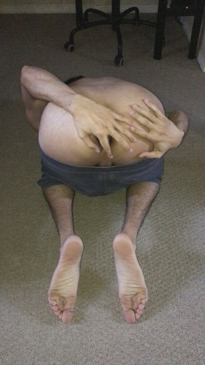 Anal Ass Spread Feet Femboy Gape Gay gif