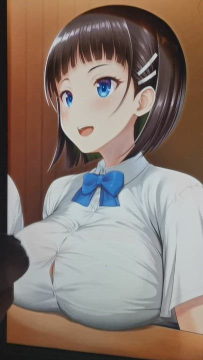 Cum on suguha's big boobs 💦