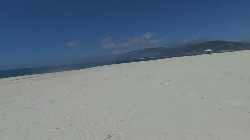 Beach Naked Pissing Public gif